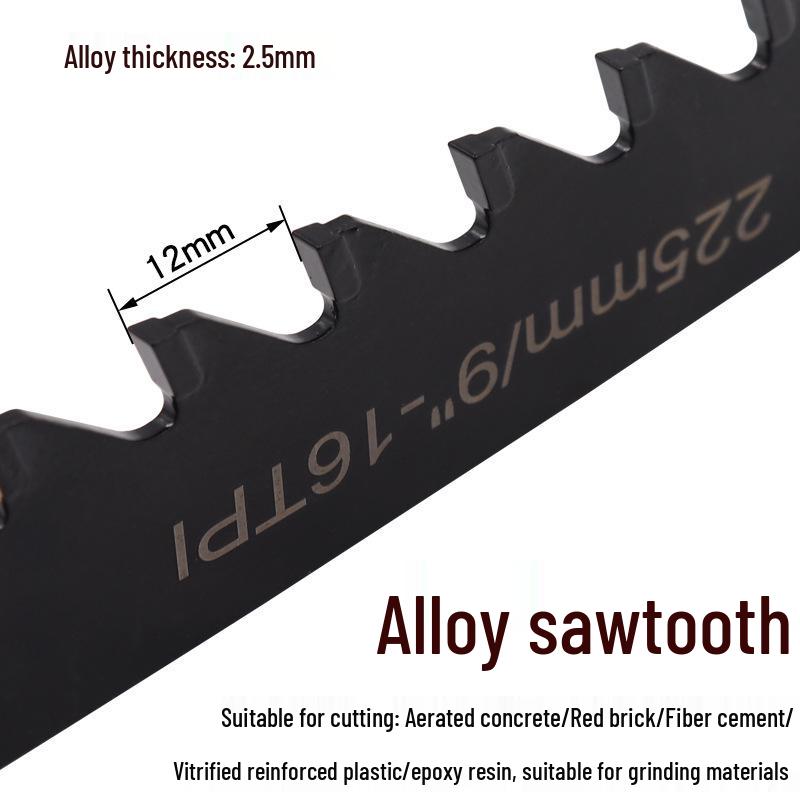 Tungsten Carbide Reciprocating Saw Blade for Brick, Aerated, Porous Concrete, and Fiber Cement Cutting