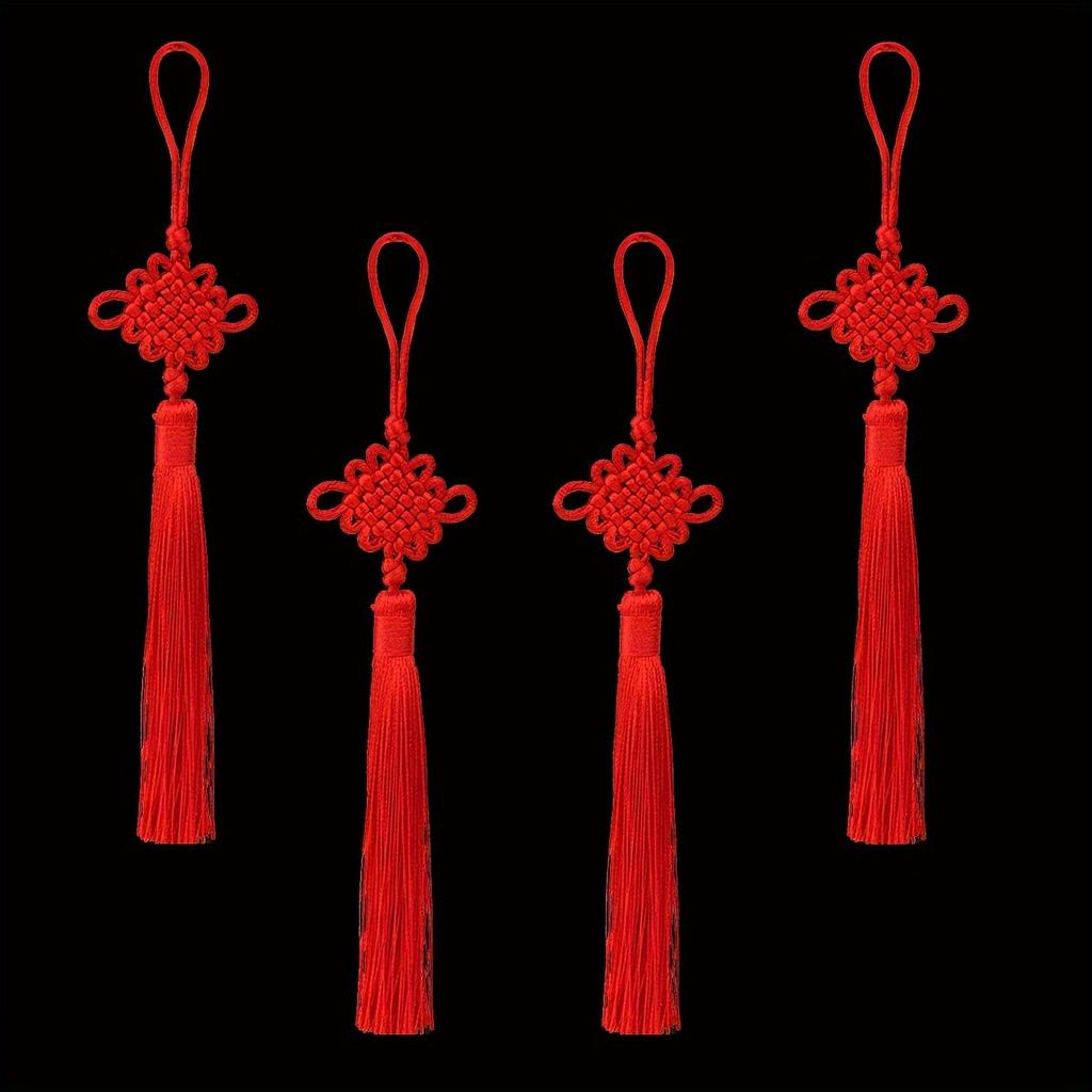 5pcs Chinese Knot, Chinese New Year Hanging Decoration,Chinese Knot Tassel Ear Suitable for family parties,events,New Year gifts