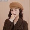 Temperament Wool Beret Autumn and Winter Retro Painter Hat Fashion Versatile Warm Octagonal Hat