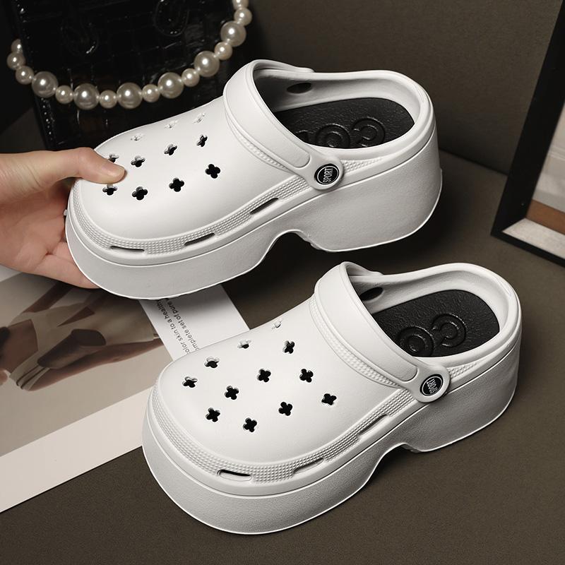 House Cloud Slipper Clog Woman Charm Sandal Flip Flops Beach Non Slip Home Shoe High Heel Platform Female Slides Ladies Outdoor