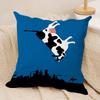 Cow Cartoon Fashion Cushion Cover Soft Plush Throw Pillow Cover  DoubleSided Decorative Cushion Case  Sofa Bedroom Home Decor