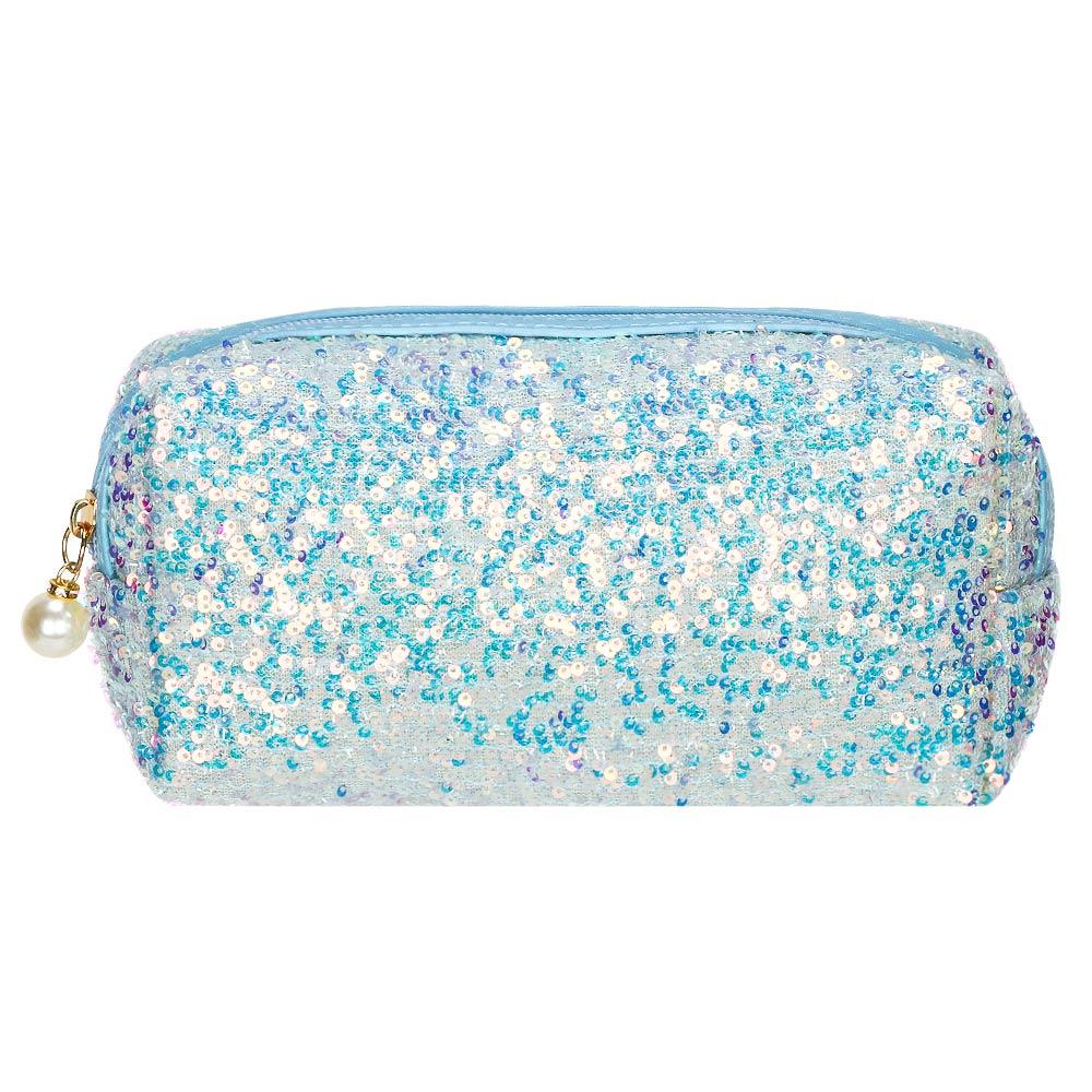 Fashion Lazy Makeup Zipper Pouch Handbags Glitter High-capacity Makeup Bag Mermaid Sequin Pen Bag Cosmetic Storage Bag