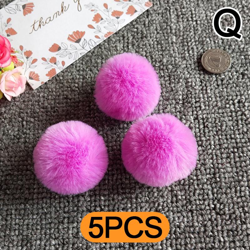 5Pcs 4cm 5cm Soft Pompom Balls Fluffy Pom Pom For DIY Handcraft Hats Clothing Faux Rabbit Fur Pom Poms Sewing Supplies