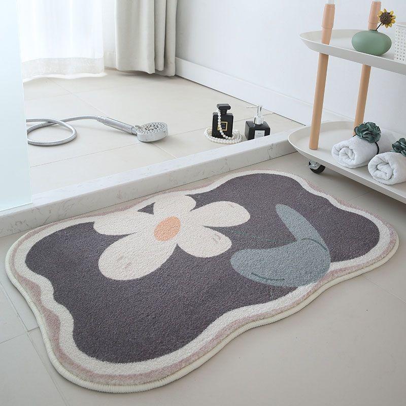 Imitation Cashmere Carpet, Absorbent Bathroom Door Mat, Thickened Anti Slip Foot Mat, Bathroom Floor Mat, Bedroom Floor Mat