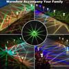6PCS Solar Outdoor Lamp RGB Night Lights IP65 Waterproof Stainless Steel Long Battery Life Garden Yard Walkway Lawn Decor