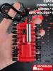 Black S2 Magnetic Sleeve Screwdriver Bit Set with Storage Strip