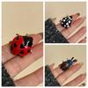 Geometric Ladybird Drip Oil Ring Insect Chunky Enamel Ring Personality Painting Ring  Gift