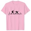 Summer Men T-Shirt Heart Beat Fencing Funny Graphic Tops Short Sleeve Tees Fencing Oversized Tshirt Cool Gift Mens Clothing