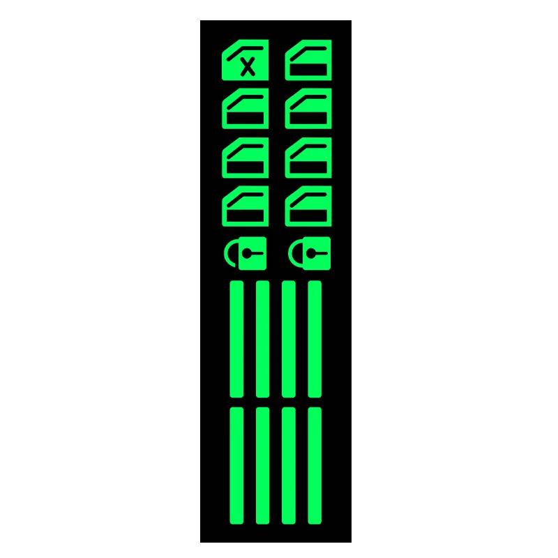 Car Sticker Car Window Button Luminous Sticker Lifter Switch Night Fluorescent Decals Cars Interior Stickers Auto Accessories