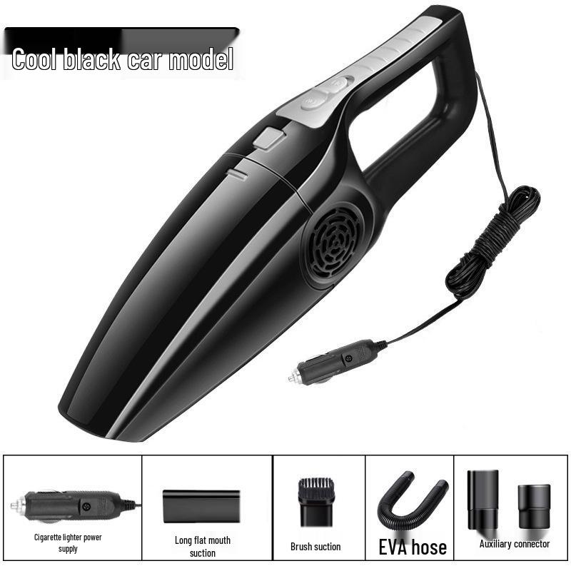 120W High-Power Car Vacuum Cleaner - Wet & Dry Use with Strong Suction and HEPA Filter