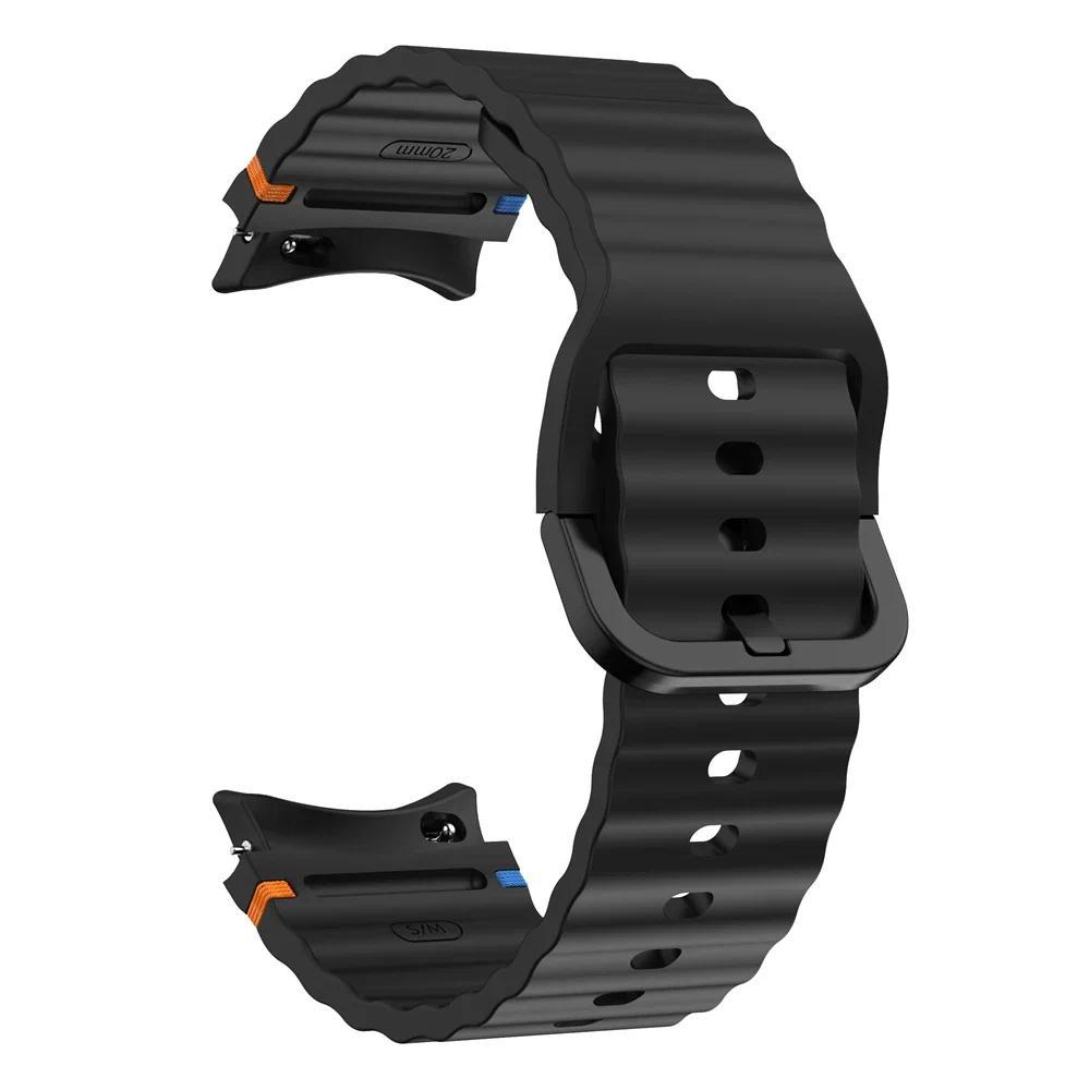 Oryginalny Silikonowy Pasek Do Samsung Galaxy Watch 7/FE/5 Pro Watch 6/4 Classic 44mm 40mm Bransoleta Pasek Correa Galaxy Watch 7 Pasek
