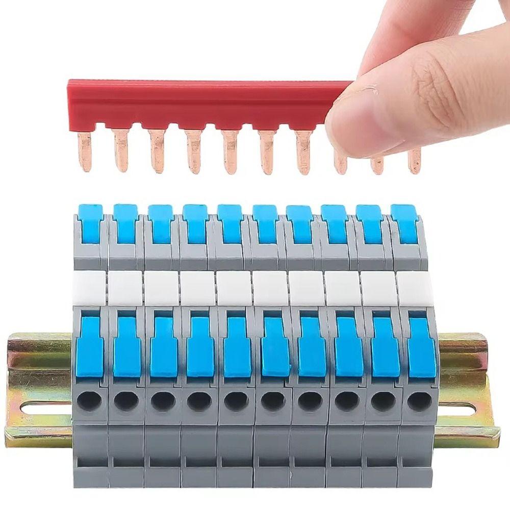 10Pcs CMK420 Din Rail Terminal Block 450V 32A Quick Splice Hub for Electronics Wiring