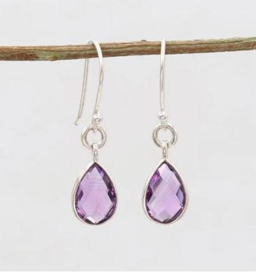 Amethyst Gemstone Women Dangle Earring Solid 925 Sterling Silver Statement Earring Gift For Her