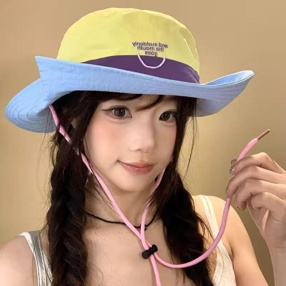 Lightweight Big Brim Bucket Hat Quick-drying Fisherman Hat New Hiking Cap  Summer Outdoor