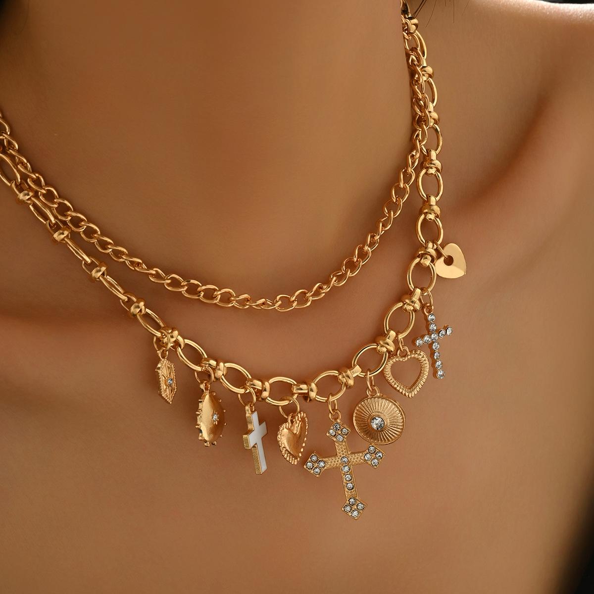 Cross Necklace Accessories Hip Hop Punk Pendant Love Necklace Women