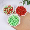 100PCS Simulation Mini Tomato Fake Fruit Micro Landscape Ornament Kids Pretend Play Toy Home Decor