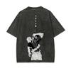 Anime Jujutsu Kaisen Fushiguro Toji Zenin Maki Print T-shirt Men Women Tshirts Cotton Clothing Retro Washed T Shirt Harajuku Top