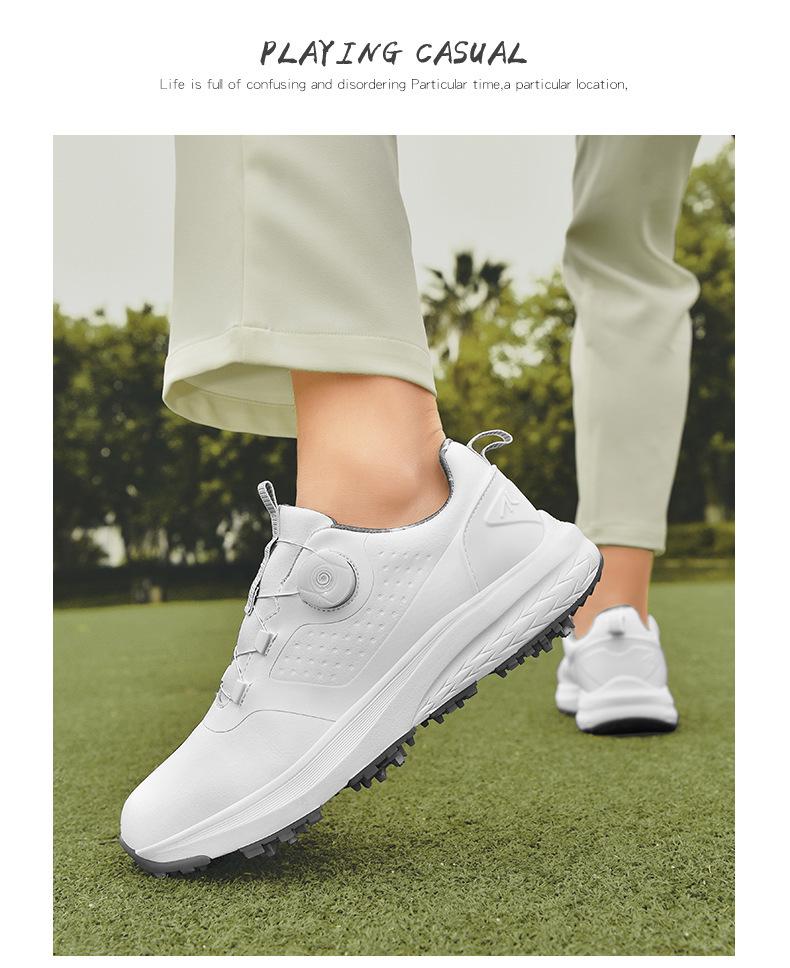 New Waterproof Spiked Golf Shoes - Men's & Women's Comfortable, Breathable Sports Footwear
