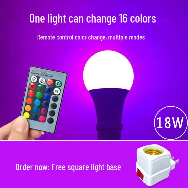 Multi-Color LED Atmosphere Light: Remote-Control Selfie Fill Bulb for TikTok