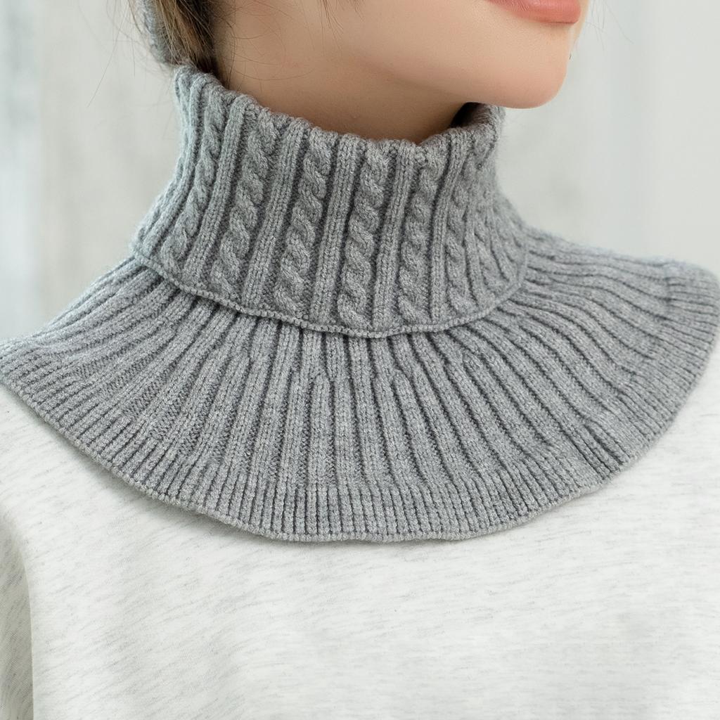 New Detachable Knitted Turtleneck Fake Collar For Women Neck warmer Autumn Winter Warm Cover Head Neck Knitting False Collar