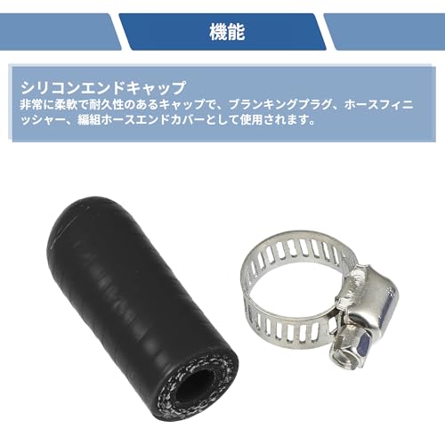 X AUTOHAUX 1 Satz Länge 30mm Innendurchmesser 8mm Silikonkappe Rohrbearbeitung Für verschiedene Motorschläuche Blindstopfen Blindkappe Schlauchkappen Silikon