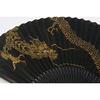 Hasegawa Kyosenzu Gentlemans Fan Dragon Black Base Gold Color Dyed Sekishu Medium Carving Bag Decorative Box