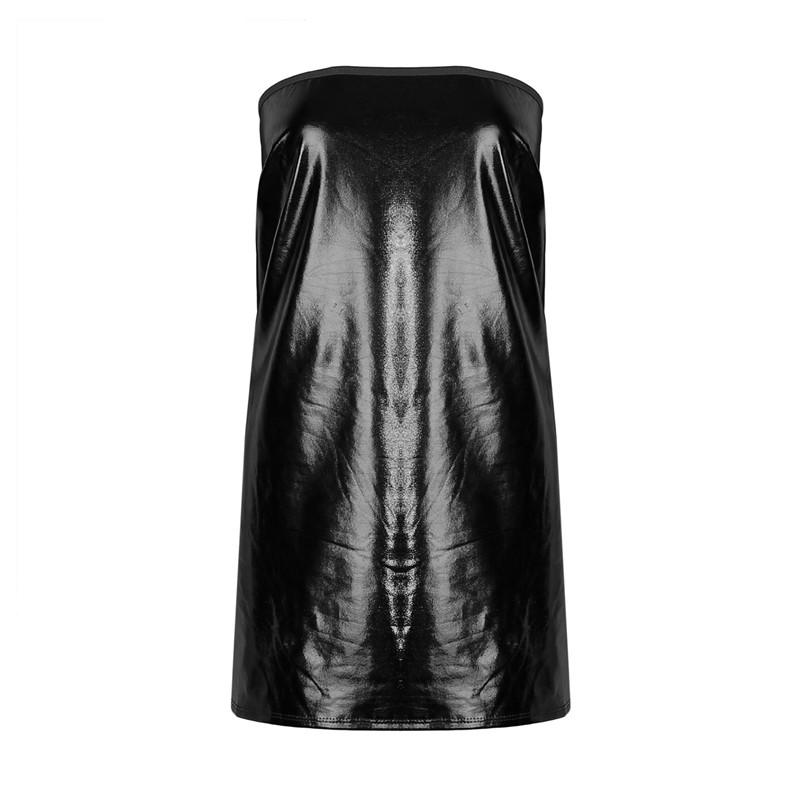 Sexy Faux Leather minidress Bodystockings Babydoll Lingerie Sets Underwear Bodysuits