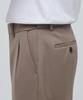 Musinsa Standard Lightweight Wide Hidden Banding Crop Slacks [Dusty Beige]