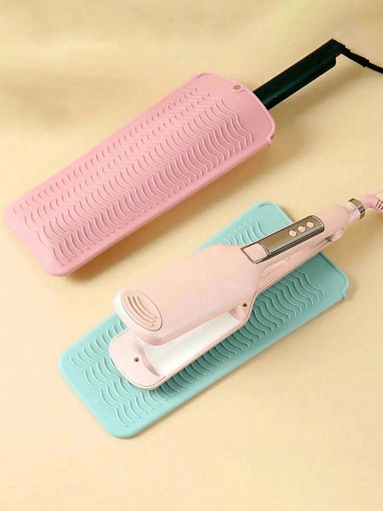 1Pc Portable Silicone Heat-Resistant Pad, Straightener, Curling Iron Insulation Pad, Anti Slip And Heat-Resistant Pad, Travel Styling Tool
