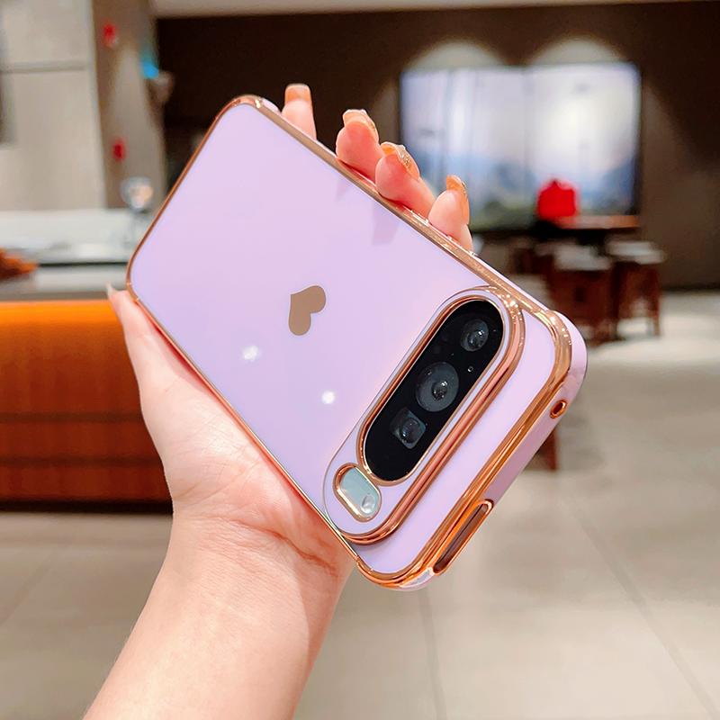 

Роскошный чехол Love Heart из мягкого силикона TPU для Google Pixel 9 PRO XL 8 8A 7A, тонкий, с гальваническим покрытием, мягкий, однотонный, ударопрочный защитный чехол For Google Pixel 9 Pro XL фиолетовый