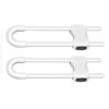 2 Pcs Sliding Cabinet Locks Baby Proofing Adjustable U-Shaped Safety Latches Easy Install Reusable Security Locks for Drawers Fridge