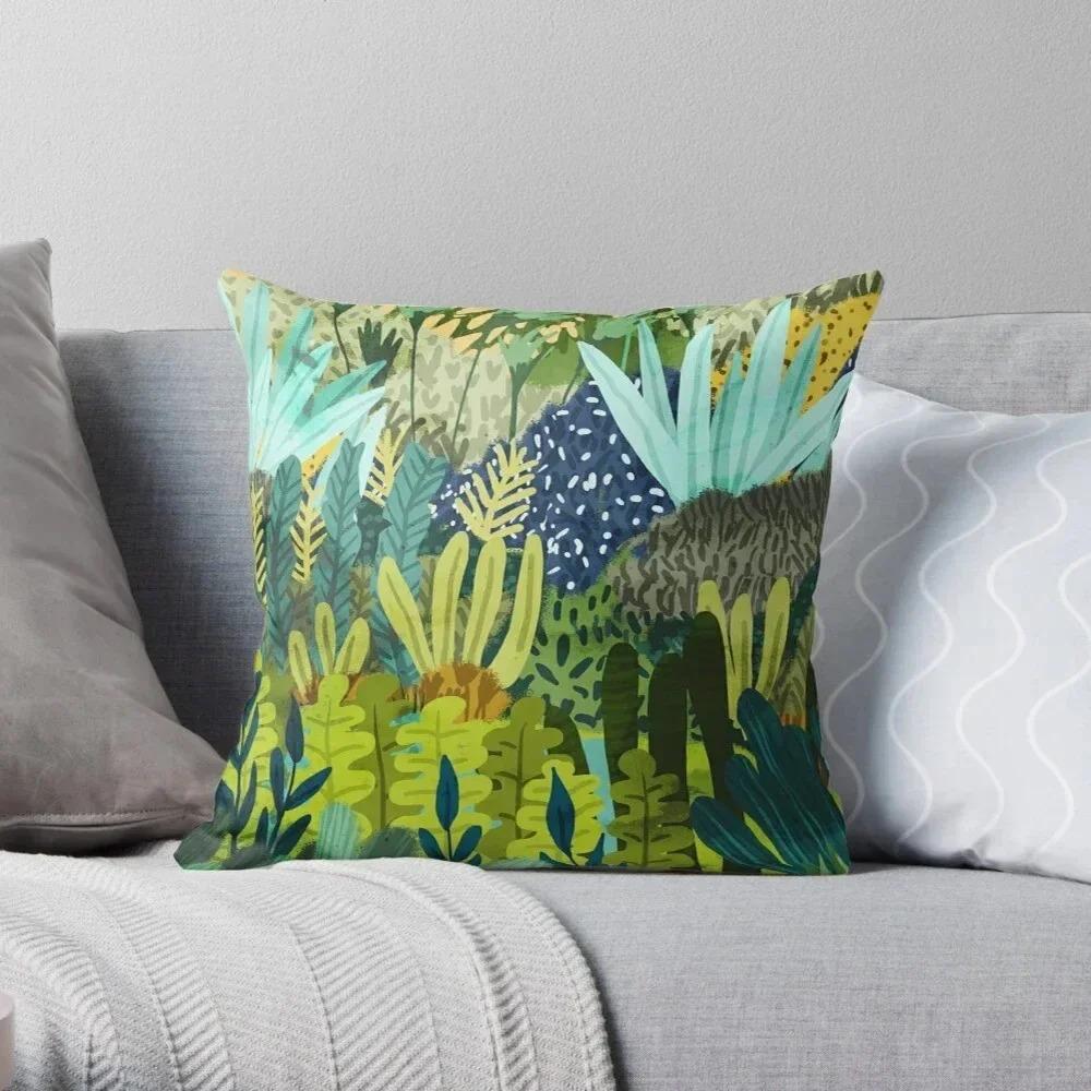 Tropical Plant Pattern Decorative Pillow Cover Car Sofa Square Cushion Pillow Cover