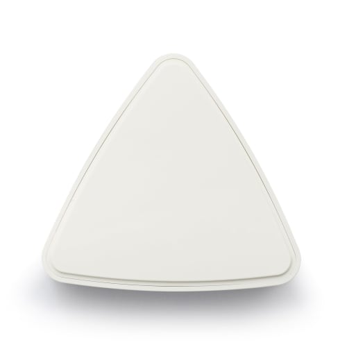 GEL-COOL Triangle Rice Ball Case with Integrated Ice Pack, Holds 1 Rice Ball, Milk White, 10.3cm W x 9.5cm D x 6.6cm H, Mini Bento Box, One-Touch Open