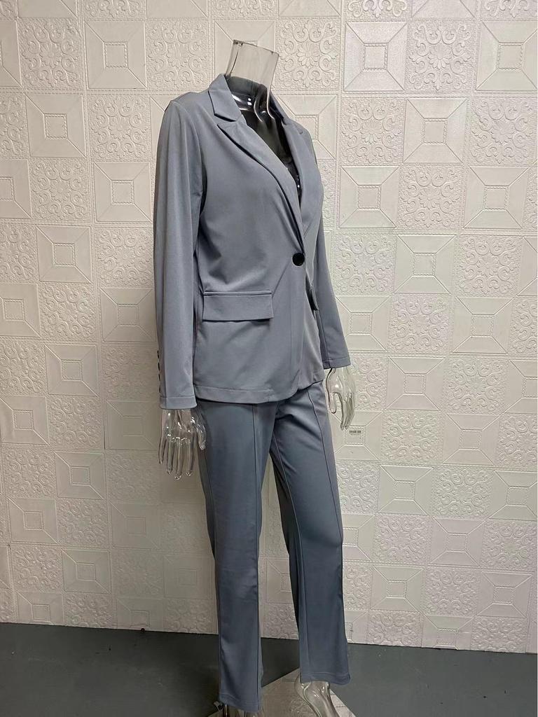 Spring/Summer 2025 European & American Fashion Women's Lapel Slim Cardigan Suit Set