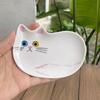 Cute Pets Cat Sauce Dish Ceramic Creative Cute Cat Face Shaped Condiment Dish Small Plates Tableware Home Kitchen Supplies New
