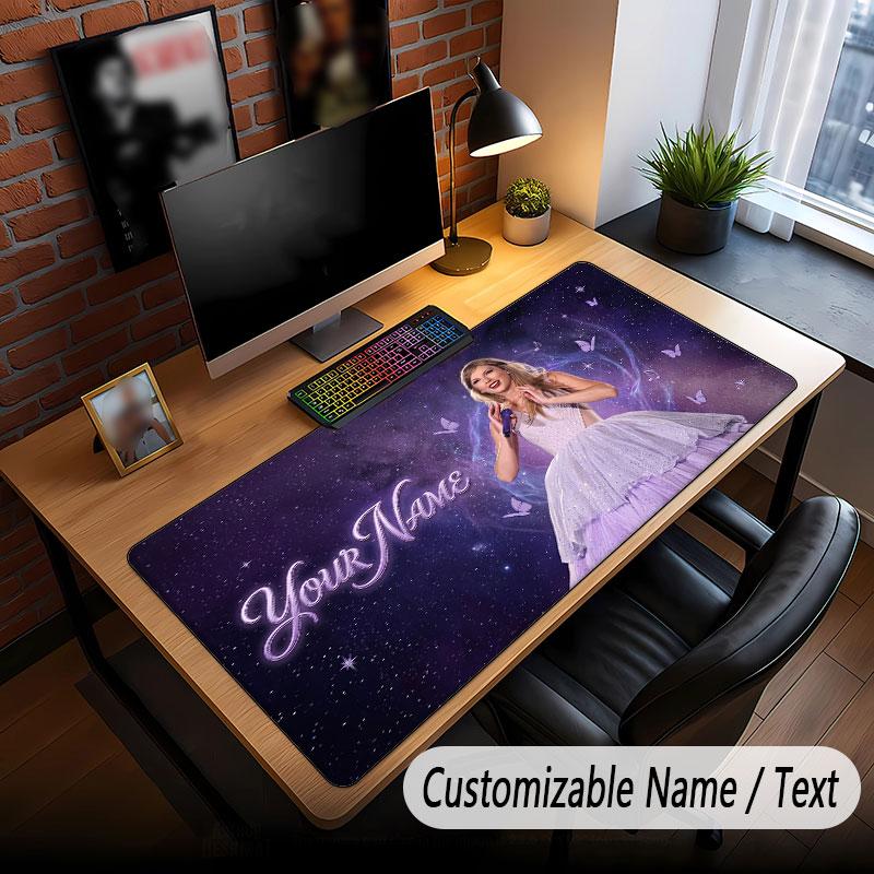 Custom Name Extended Mouse Pad,Taylor Swift Gaming Desk Mat For Home Office Desktop Decor