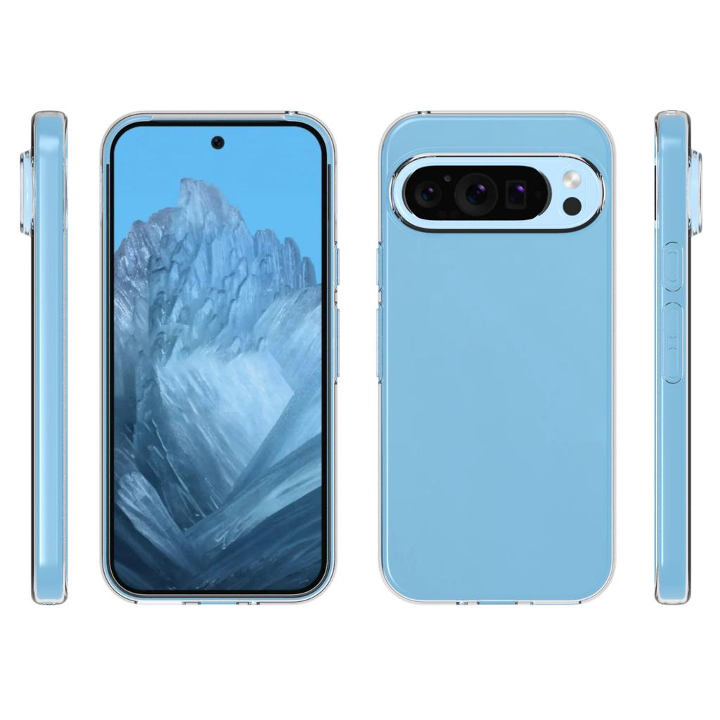 For Google Pixel 9/Pixel 9 Pro Clear Phone Case Soft TPU Back Cover Watermark-Free