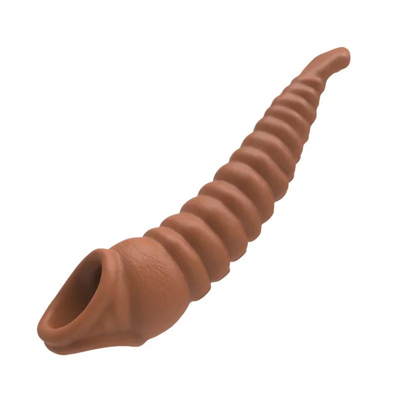 Penis Sleeve Sex Tool for Men Couple Penis Extender Cover Reusable Special Condom Cock Erotic Products for Adult Men