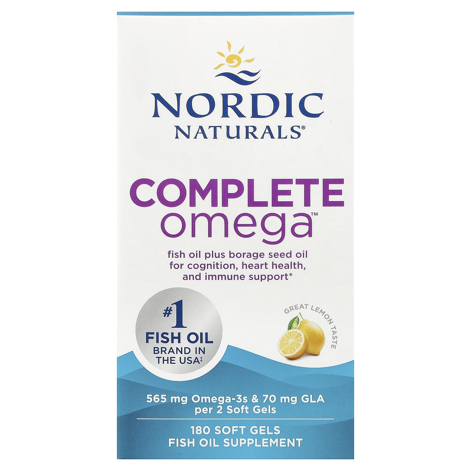 

Complete Omega™, Lemon, 180 Softgels