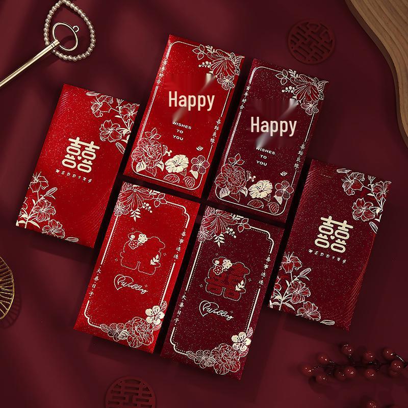 Luxury Frosted Changeable Red Envelope Bag for Wedding Gifts