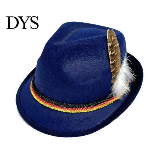 Versatile Casual Hat Fedora with Feather, Short Brim Vintage Jazz Hat, German School Cultural Festival Accessory Oktoberfest Costume Accessories