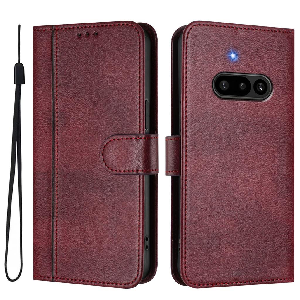 Pentru Nimic Telefon (3a) Huse Portofel Suport Textură Retro Piele Husă Telefon cu Șnur