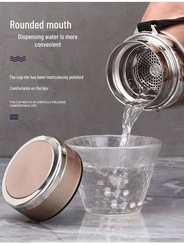 316 Stainless Steel Insulated Travel Cup - Large Capacity, Portable Tea & Water Bottle for Home and Car Use