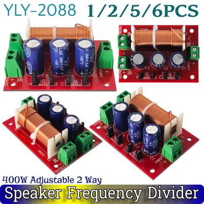 1-6Pcs YLY-2088 2 Way Crossover Filters Module 400W HiFi Speaker Modification Upgrade Board Full Range Treble Bass Welding Free