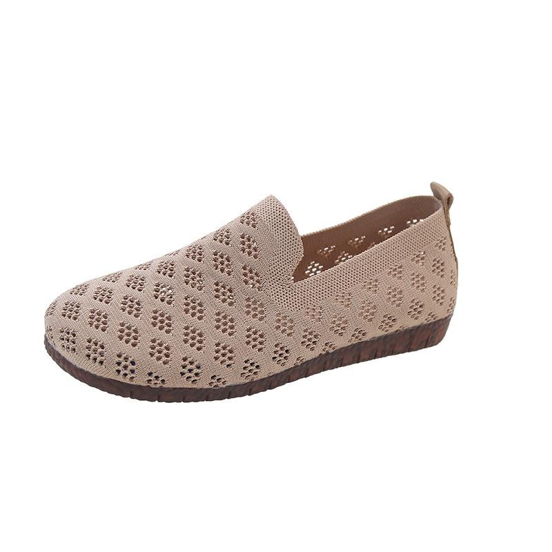 Single Shoes for Women Shallow Loafers Round Toe Ladies Flats Shoe Spring Autumn Solid Color Comfortable Breathable Mocasines