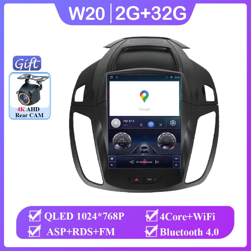 

9,7-дюймовый Android автомобильный радиоприемник для Ford Kuga 2 Escape 3 2012 - 2019 4G беспроводной CarPlay мультимедийный плеер GPS 2Din BT