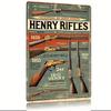 Metal Sign Vintage Henry Rifles Wall Decor for Bar 30x20 cm