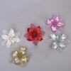 New 20PCS Christmas Glitter Flower Tree Hanging Xmas Party Decoration White