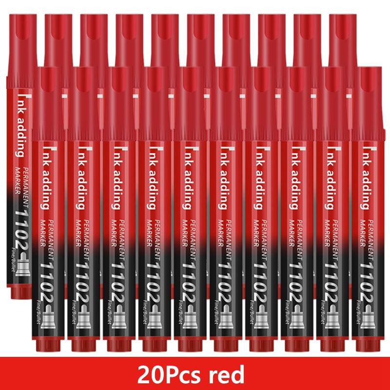3-100 Pcs/Set Permanent Marker Pen Fine Point Waterproof Ink Thin Nib Crude Nib Black Blue Red Ink 2-3mm Fine Color Marker Pens
