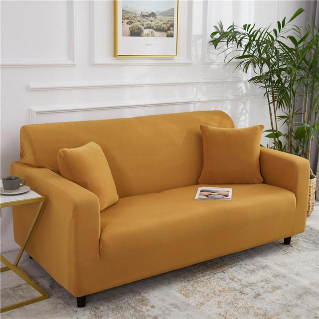 Elastic Solid Color Sofa Covers For Living Room Spandex All -Inclusive Couch Cover Sectional Sofa Cover Stretch Furniture Shield
